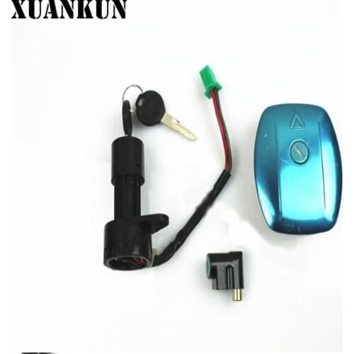 XUANKUN Motorcycle GS125 Set Lock Assembly Electric Door Lock Power Lock All Car Lock Fuel Tank Cover (old Paragraph)