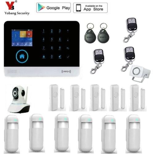 Yobang Security WIFI Alarm Systems WIFI+GSM+GPRS Wifi Automation GSM Alarm System Home Protection GPRS WIFI GSM Alarm System