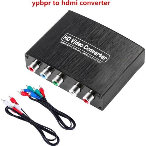 YPBPR To MI 1080P MI To RGB YPbPr Component Video Converter With R/L Audio Adapter Converter For TV PC DVD Monitor