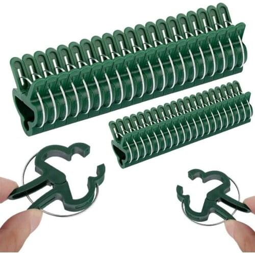 20pc Grafting Clips Reusable Plastic Plant Clamp for Greenhouse Vegetables Flowers Stem Vines Grape Plant Cages Support Fastener