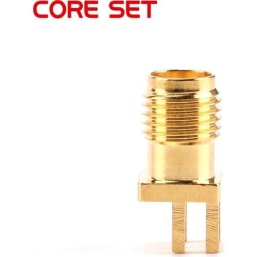 10Pcs SMA Female Jack Connector For 1.6mm Solder Edge PCB Straight Mount Gold plated RF Connectors Receptacle Solder