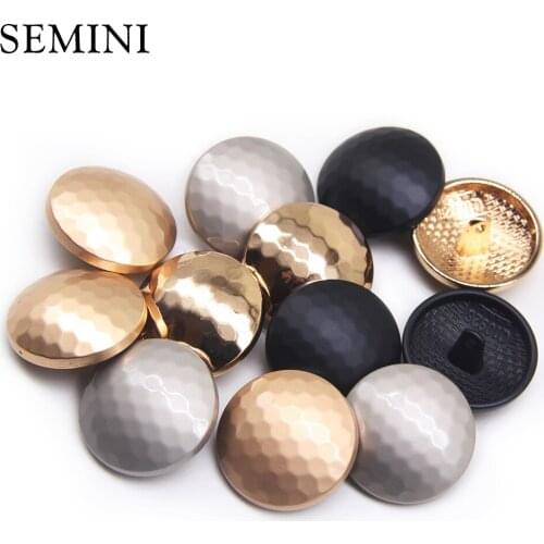 10pcs High Quality New Fashion Decorative Buttons Gold Sphere Mosaic Metal Sewing Button For Women Men Overcoat Crafts DIY