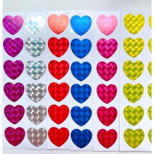 240pcs heart Cartoon Kids Girl Forehead and Cheek Hand Waterproof for Childrens Day Decoration Sticker