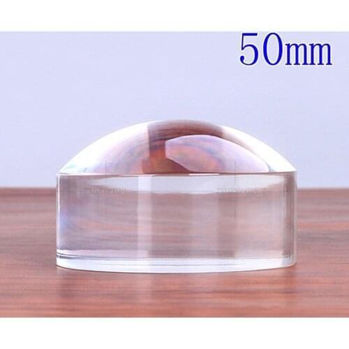 8X 5 Times Display Appreciate 50mm Acrylic Spherical Magnifier Desktop Paper Map Magnifying Glasses Handheld Reading Glass