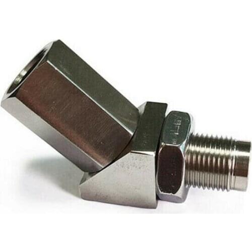 45° Car O2 Sensor Adapter Built-in Mini Catalytic Exhaust Spacer Bung CEL Fix Check Engine Light M18X1.5