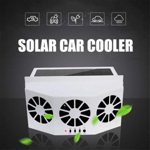 Solar Powered Car Cool Fan Cooler Air Vent Radiator Car Window Air Vent Cool System Triple Fan Cooler Auto Ventilation