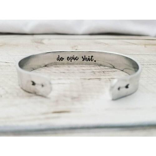 Do Epic Shit Bracelet Hidden Message Bracelet Cuff Graduation Gift Adult Encouragement Jewelry YLQ7294