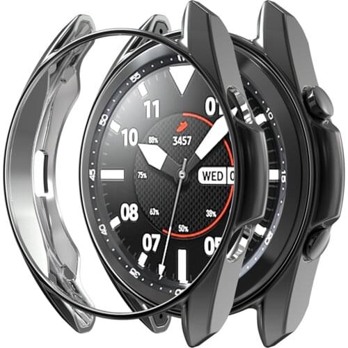 Cases for samsung galaxy watch 3 45mm case TPU Plated Shock-Proof Cover for galaxy watch 3 41mm 45mm case Protect Bumper Shell