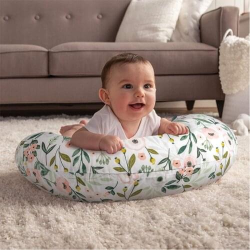 Newborn Baby Nursing Pillow Case Floral Pattern Slipcover Maternity Breastfeeding U-Shaped Pillowcase Infants Feeding Milk Cush