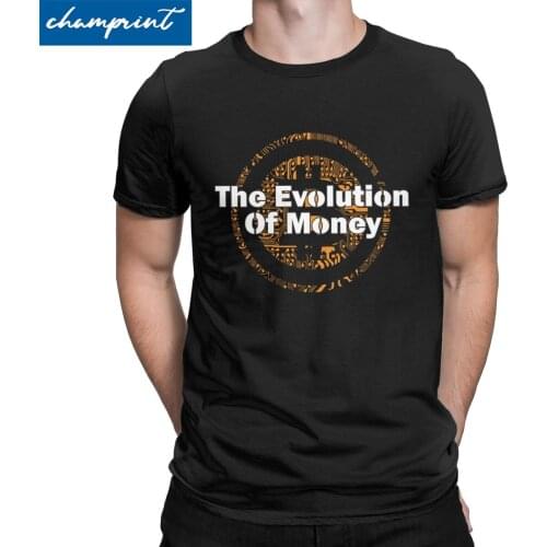 Men Women The Evolution Of Money T Shirt Bitcoin Blockchain Btc Crypto Cryptocurrency Clothing Crewneck Tee Shirt Summer T-Shirt