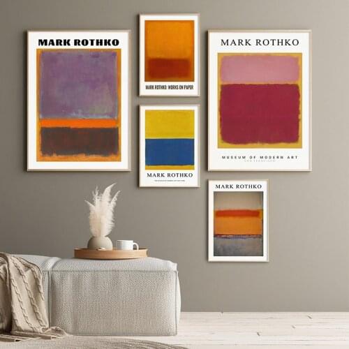 Canvas Painting Mark Rothko Famous Poster and Prints Abstract Oil Painting Unframed Spray Frameless Hologram Living Room