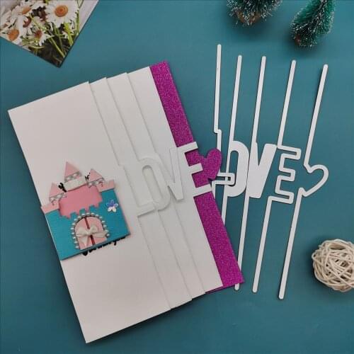LOVE Bookmark Cutting Dies and Scrapbooking For Paper Making Crochet Embossing Stamps Frame Card Craft Die Set