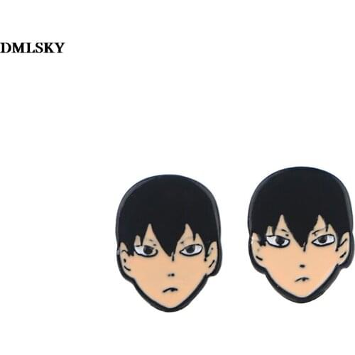 M4767 DMLSKY Anime Volleyball Boy Woman Alloy Stud Earrings Kids Cute Earrings Charm Earrings Jewelry Gifts