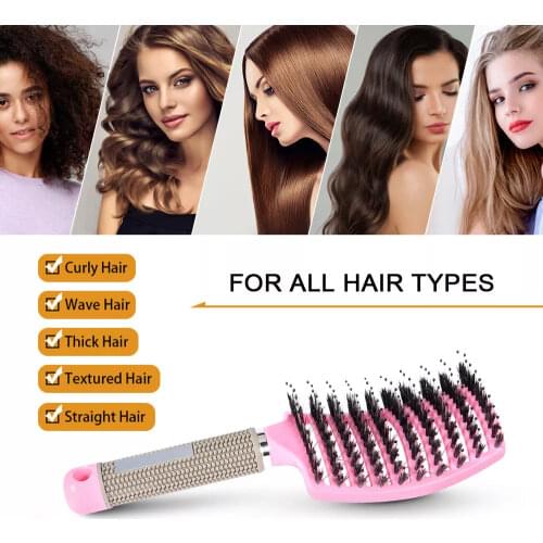 1Pcs Women Men Hair Scalp Massage Comb Fashion Wet Curly Detangle Hair Brush for Women Hairdressing Anti-static