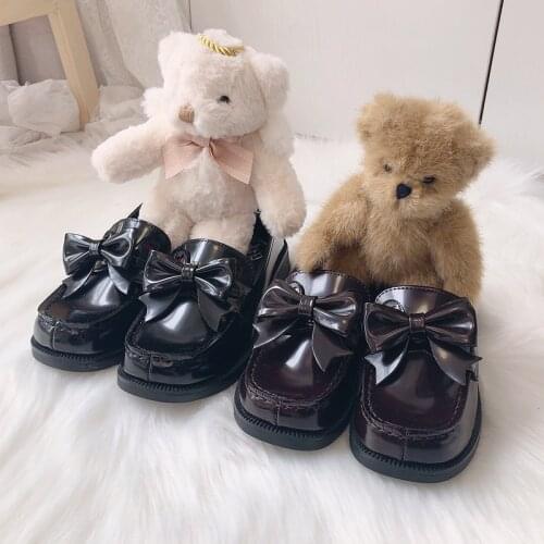 Black/brown/wine Red Sweet School Girls Female Kawaii Low Heel Japanese Cute Anime Lolita Shoes Woman Harajuku Jk Uniform Shoe