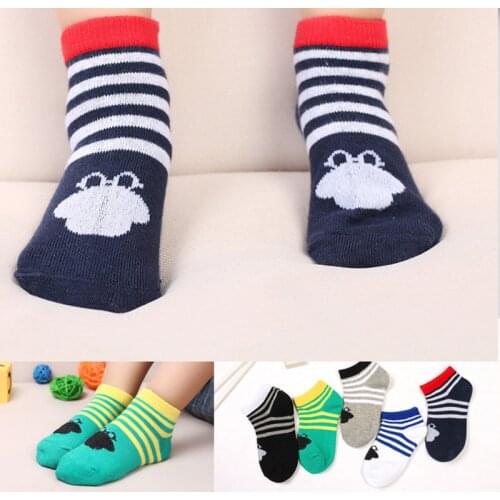 Spring & Autumn New Children socks sports cartoon stripes boys girls socks 5 pairs / lot