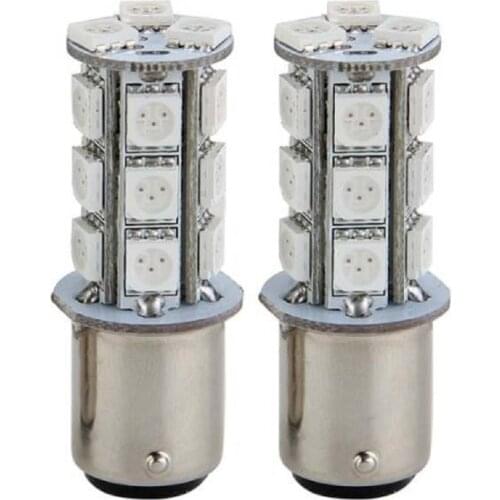 NEW- 2x1157 SMD 5050 18 Red LED Flash Car Brake Tail Rear Signal Stop Light Lamp Bulb
