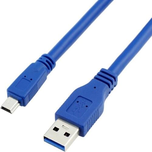 Factory direct USB3.0 data cable AM-Mini10P cable SLR camera dedicated blue 1 meter