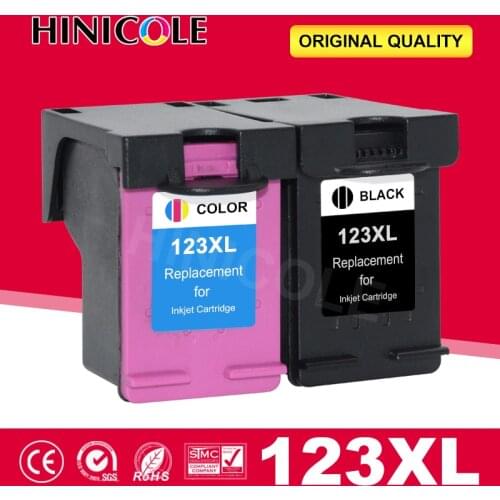 HINICOLE 123 Ink Cartridge Replacement for HP123 123XL for HP 123 Deskjet 1110 2130 2132 2133 2134 3630 3632 3637 3638 Printer