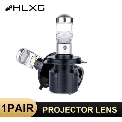 HLXG H4 Led H7 Mini Projector bi led lens Lamp 12000LM H11 H8 HB3 9005 HB4 9006 Auto Fog lights 12V Car Headlight Bulbs