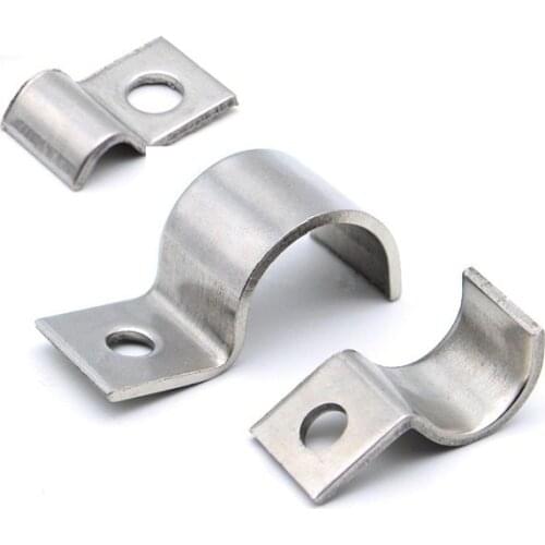 P-Type Stainless steel thicken pipe clamp exhaust pipe saddle fixing Building Installation Fixed Clip