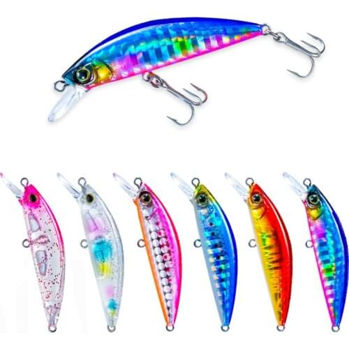 High Quality Fishing Lure Minnow 5cm/6g Bionic Wobbler Jig Hard Baits Sea Bass Freshwater Crankbaits Fishing Tackle Accessories