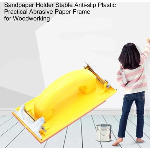 High-end Sandpaper Holder Stable Anti-slip Hand Sandpaper Holder Plastic Practical Abrasive Paper Frame for Woodworking