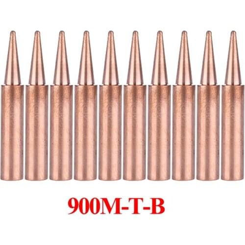 10Pcs/lot Pure Copper Electrical Soldering Tips 900M-T-B Solder Tip BGA Station Rework Tools