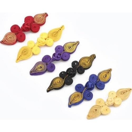 100 PCS 8CM Chinese Frog Buttons Handmade Two-Wheeled Peach Heart Cheongsam Female Ethnic Style Tang Suit Two-Color Accessories