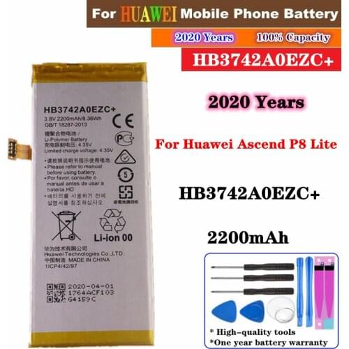 2200mAh HB3742A0EZC+ Battery For Huawei P8 Lite GR3 2016 TAG-L21 L22 L23 L01 L03 L13 ALE-L21 ALE-L23 ALE-L02 UL00 Phone Battery
