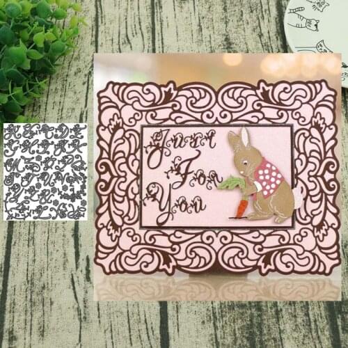 26pc Letter Metal Cutting Dies Stencils For DIY Scrapbooking Album Paper Card Decorative Craft Die