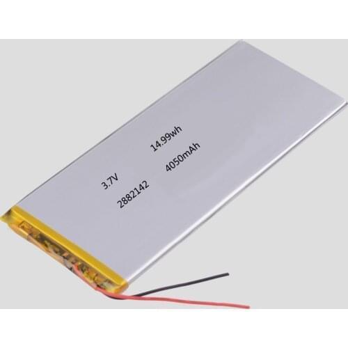 2882142 3.7V 4050mAh Rechargeable li Polymer Li-ion Battery For tachograph tablet PC Speaker Toys GPS Driving recorder 3080140