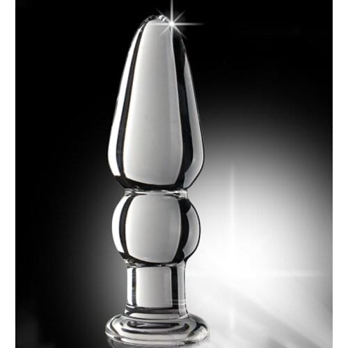 Balls Glass plug anal sex toys for woman lesbian G SPOT squirt 11cm BEADS GAY Crystal anal prostate stimulation anus BUTT plug