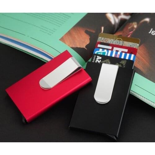Automatic Metal Business ID Travel Card Wallet PopUp Credit Card Holder Card Case Clip for Men Women Stainless Steel Card Holder