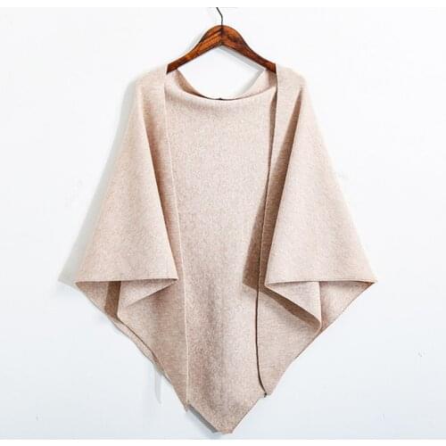 Large Winter Women Triangle Knitted Scarf Shrugs Solid Cashmere Shawl Wraps Sjaal Encharpe Bufandas Mujer Pashmina Ponchos Cape