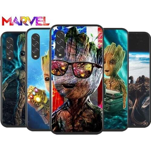 Groot Marvel Avengers for Samsung Galaxy A90 A80 A70 A60 A50 A40 A20 A2Core A10 M31 M21 M60 M40 M30 Black Phone Case