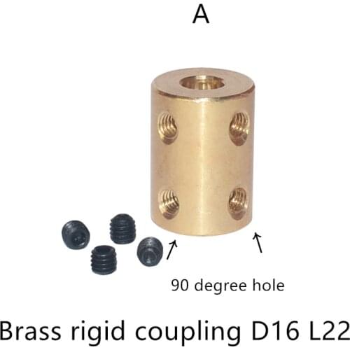 D16 L22 Brass Copper Shaft Motor Rigid Coupling RC Airplane Model Motor Shaft Coupling Brass Coupler Rigid Motor Connector