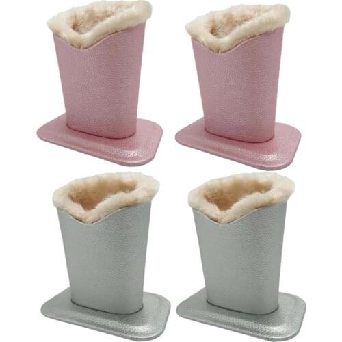 4 Packs Plush Lined Eyeglasses Holder PU Leather Sunglasses Pen Holder