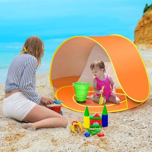 Baby Beach Tent Children Waterproof Pop Up sun Awning Tent UV-protecting Sunshelter with Pool Kid Outdoor Camping Sunshade Beach