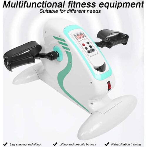Electric Rehabilitation Machine Elderly Leg Arm Exercise Training Bike Body Recovery Fitness Slimming with LCD Screen EU Plug
