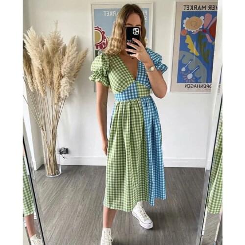 Модные платья в клетку Foridol China At AliExpress