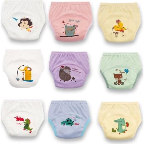 Ircomll 6 PCS/Lot Potty Training Pants Reusable Washable Baby 4 layers Cotton Underwear Nappies for Toddler Boy Girl Panties
