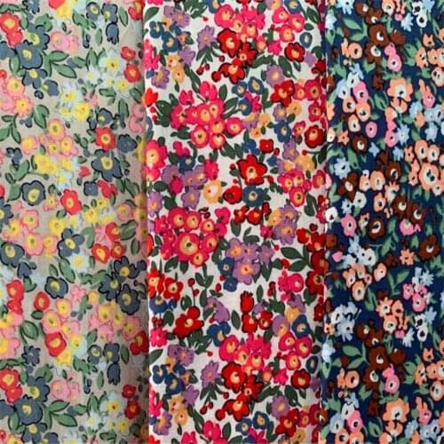 150cm width kimono fabric flower Sliver gold foil print cotton Fabric Cloth dress skirts Garments Crafts Accessories BH10-5