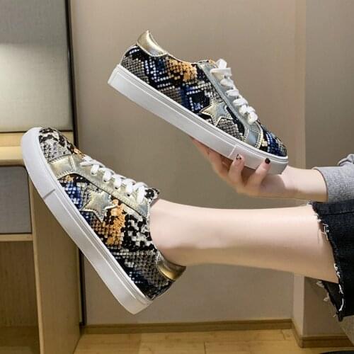 Dropshipping Serpentine Designer Sneakers Womens Casual Shoes Female Sexy Comfort Sneakers Lace-up