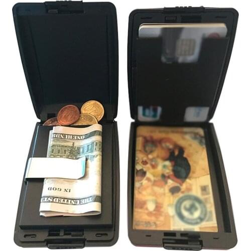 Men Business Theft Hanging Neck Id Bag Card Purse Travel Storage Bag Document Card Passport Holder Slim credit card Wallet