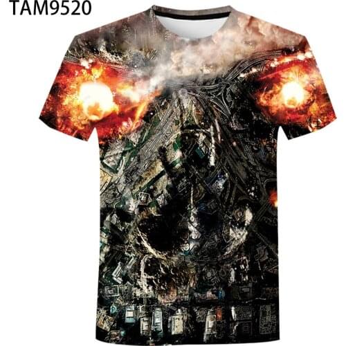 Terminator Genisys T-shirt 2021 Mens and womens stylish oversized casual T-shirt 3D printing childrens round neck