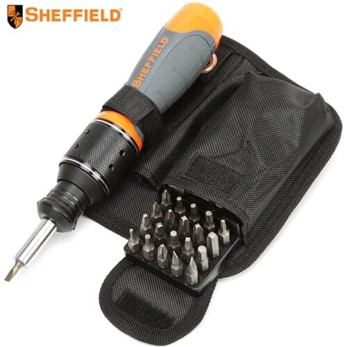 SHEFFIFLD S056511 27 In 1 Dual-driver Multi - function Double Speed Ratchet Screwdriver Tool Set Combination Screwdriver