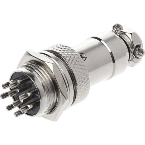 OOTDTY Aviation Plug Male & Female Wire Panel Metal Connector 16mm 2/3/4/5/6/8/9 Pin GX16