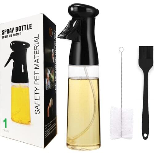 Pneumatic Cooking Oil Spray Glass Bottle Barbecue Oil Spray Can Fitness Oil Control Can Kitchen Seasoning Bottle Accessories