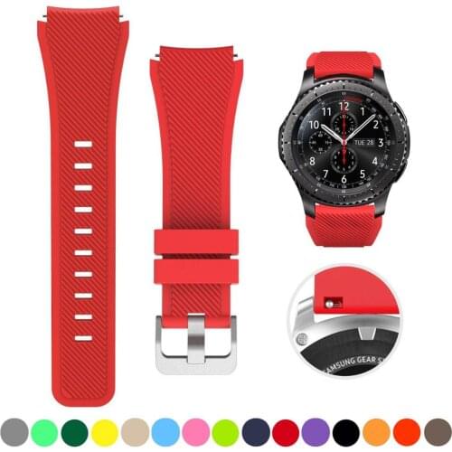 Sports silicone strap Compatible with Samsung watch 46mm /Huawei watch GT/Huami Amazfit 47mm Replacement bracelet for 22mm strap